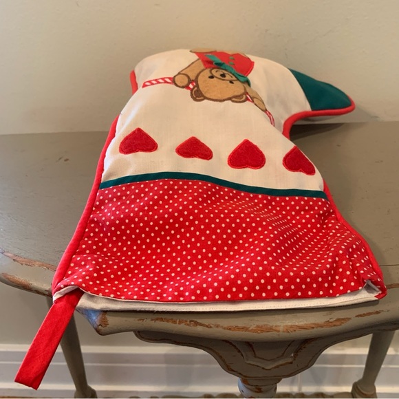 VTG Casita Craft Teddy Bear Christmas Stocking - Picture 5 of 7
